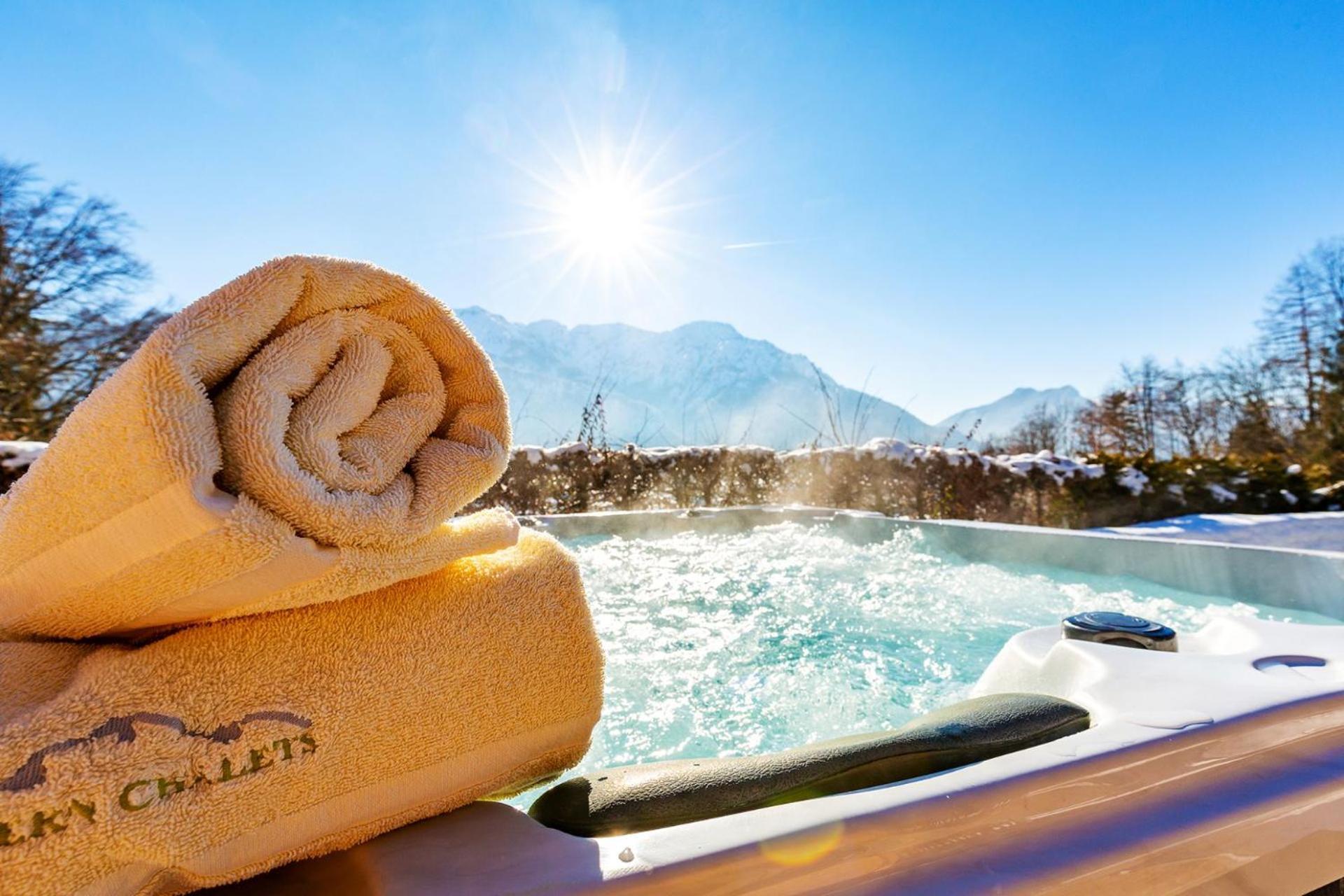 Luxus Ferienhaus Salzburg Chalet Mit Pool, Sauna, Whirlpool, Kamin Гросгмайн Экстерьер фото